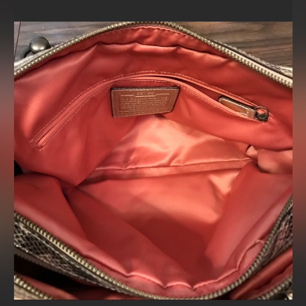 Hp Coach Python Snake Leather Large Satchel Cross… - image 3